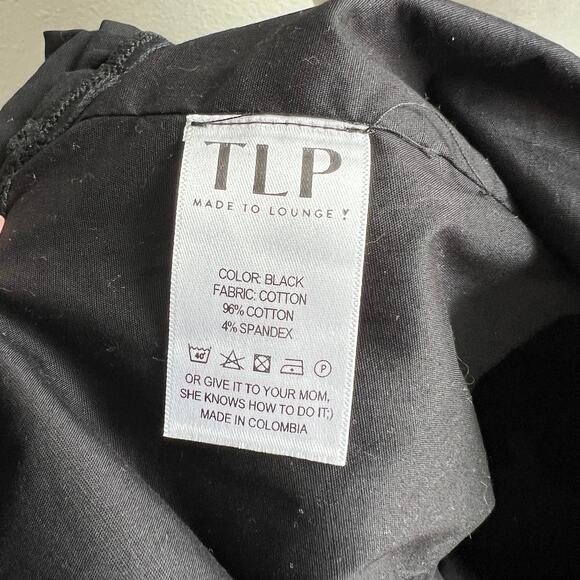 New The Lulo Project Black Crop Poplin Top Women's L Smocked Long Puff Sleeves - Picture 8 of 8